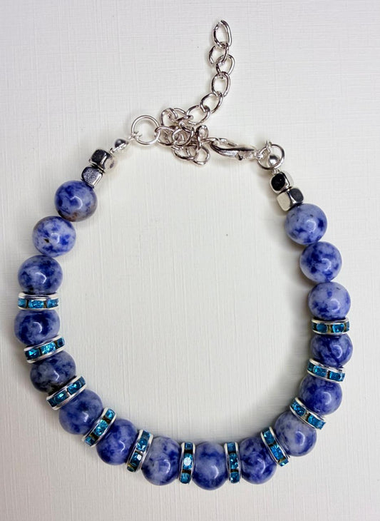 Pulsera de Cuarzo Sodalita