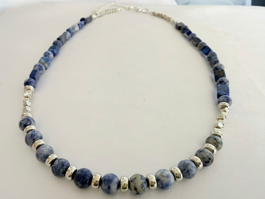 Collar de Lápis Lázuli + Cuarzo Sodalita