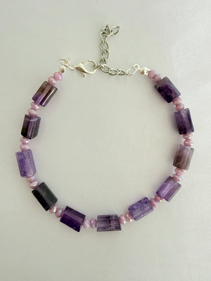 Pulsera de Amatista Facetada