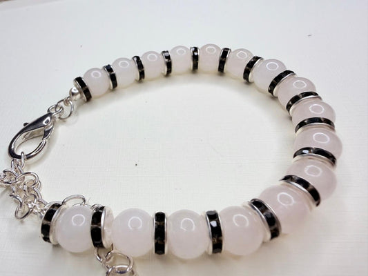 Pulsera de Cuarzo Rosado